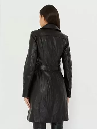 Длинная куртка женская с поясом