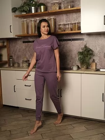 Домашняя одежда для женщин фиолетовая