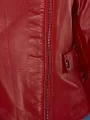 Красная кожаная куртка женская