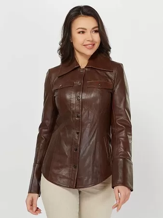 Куртка-рубашка коричневая